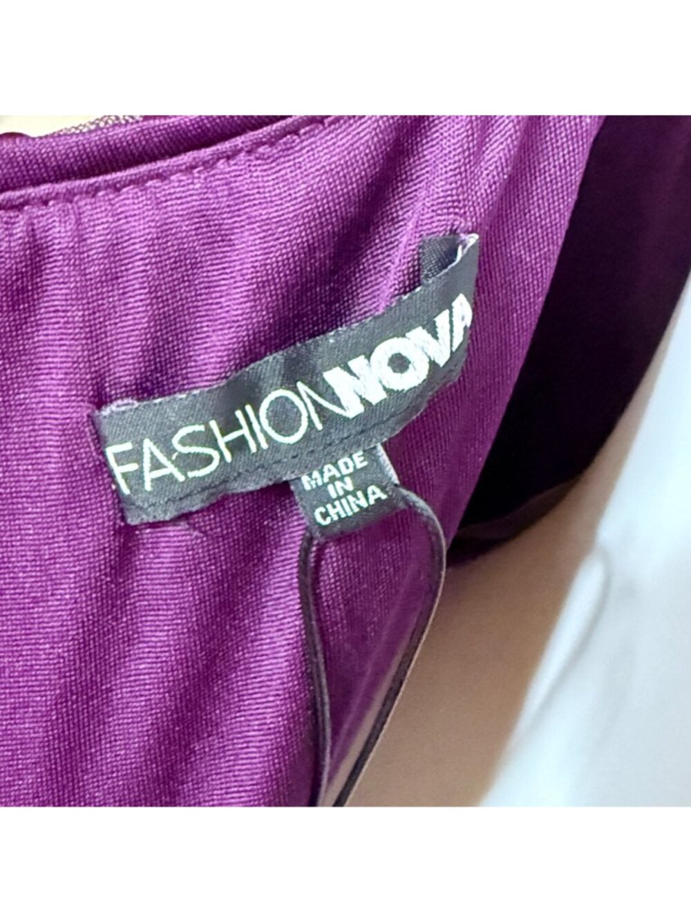Fashion Nova Womens Maxi Dress Plum 3X Polyester Sequin Fully Lined Formal - Picture 4 of 15
